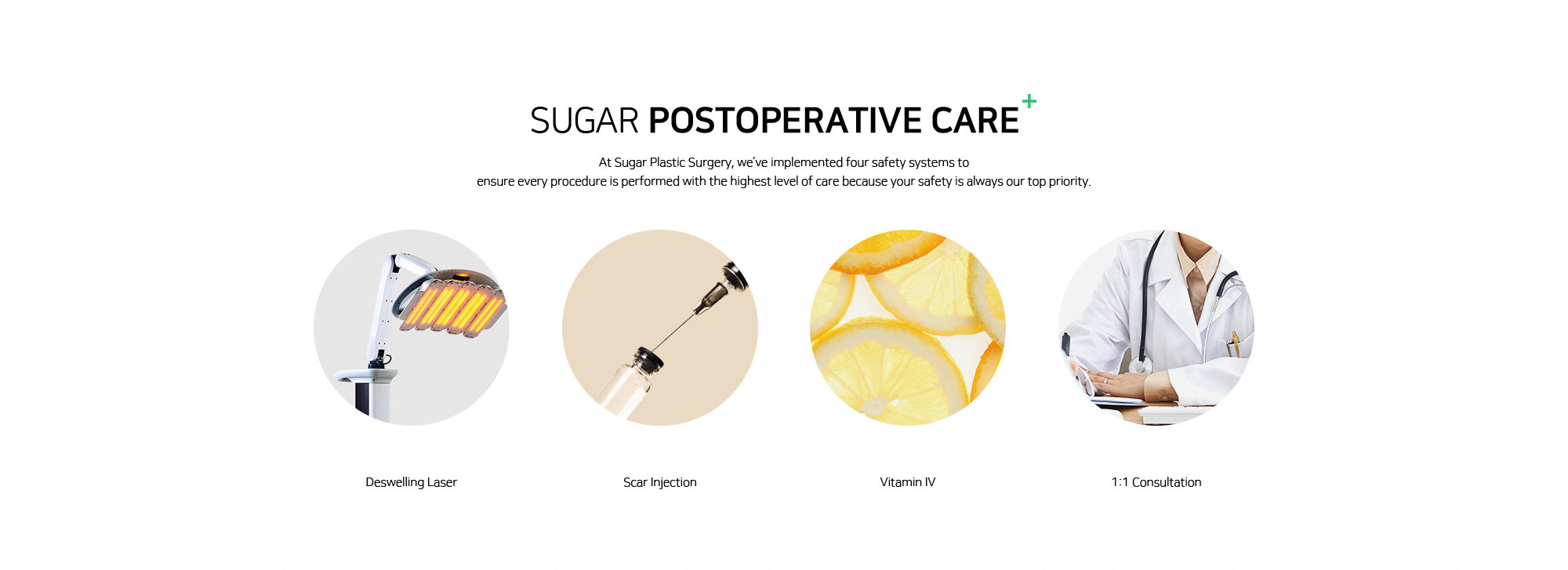 [SUGAR POSTOPERATIVE CARE+] At Sugar Plastic Surgery, we’ve implemented four safety systems to ensure every procedure is performed with the highest level of care because your safety is always our top priority.