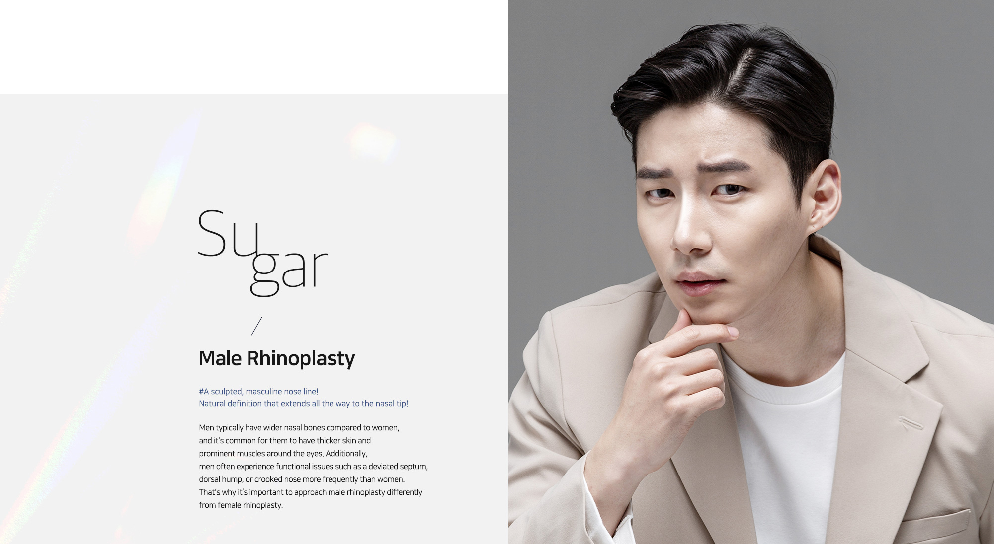 [Male Rhinoplasty] #A sculpted, masculine nose line! Natural definition that extends all the way to the nasal tip!