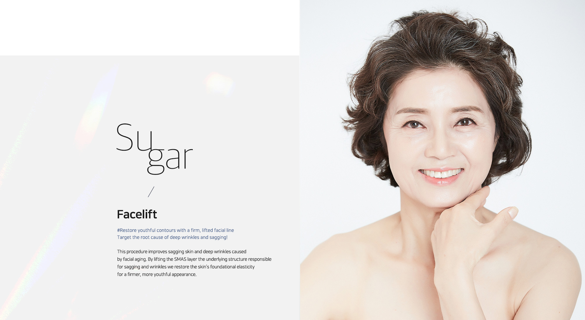 [Facelift] #Restore youthful contours with a firm, lifted facial line Target the root cause of deep wrinkles and sagging!