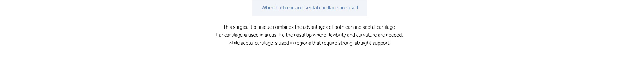 [When both ear and septal cartilage are used] 