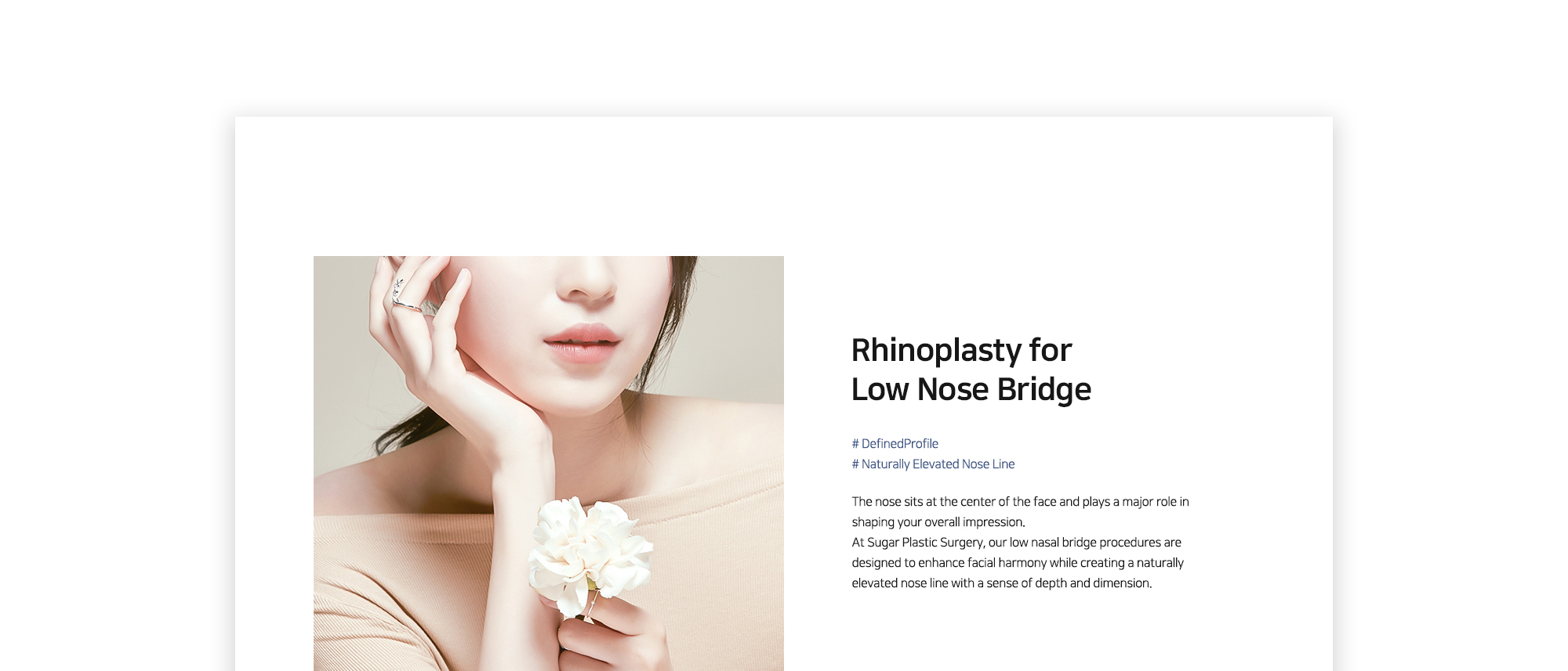 [Rhinoplasty for Low Nose Bridge] # DefinedProfile # Naturally Elevated Nose Line 